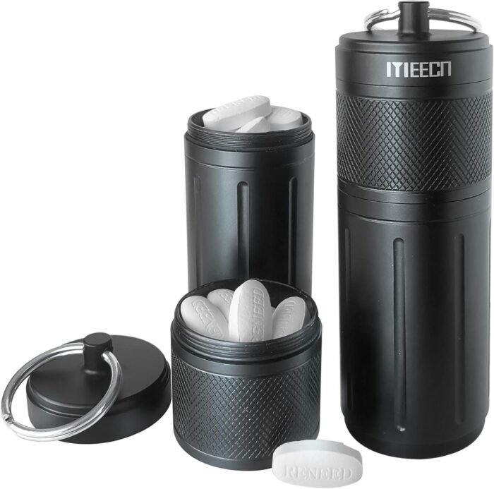 Two Layer Large Pill Organizer, Aluminum - Image 2