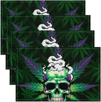 Erosebridal Cannabis Leaves Placemats Gr