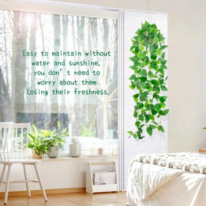 Fake Hanging Plant with Pot, Artificial - Image 5