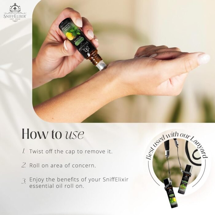 Peppermint Essential Oil Roll On with He - Image 5