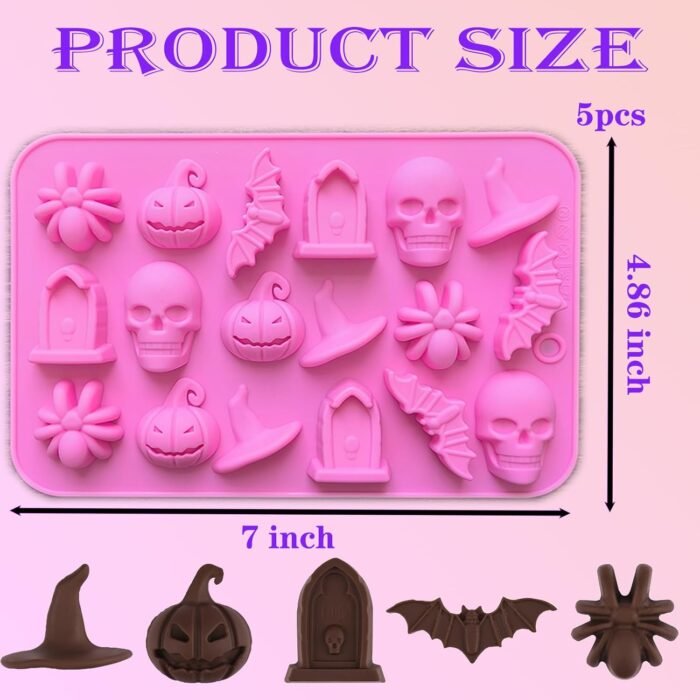 Halloween Chocolate Silicone Mold 5PCS - - Image 2