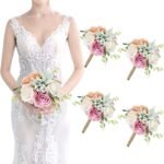 Bridesmaid Bouquets Set of 4 - Blush & P