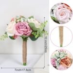 Bridesmaid Bouquets Set of 4 - Blush & P - Image 4