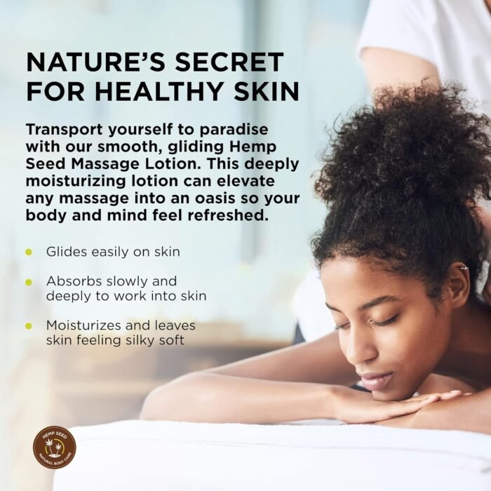 Hemp Seed Massage Lotion - 8 oz - Glides - Image 2