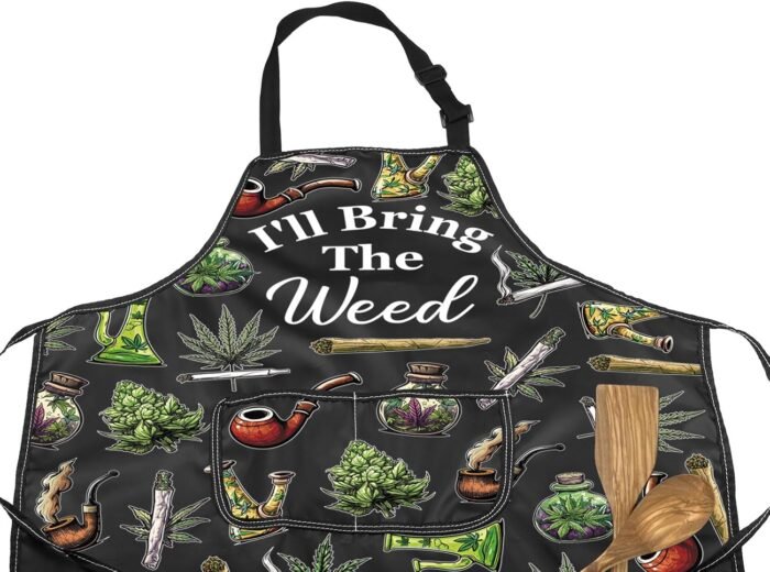 MNIGIU Weed Leaf Apron With Pockets I'll - Image 3