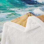 Castle Fairy Ocean Beach Plush Throw Bla - Image 3