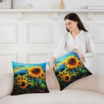 Yellow Sunflowers Throw Pillow Covers Co - Image 3