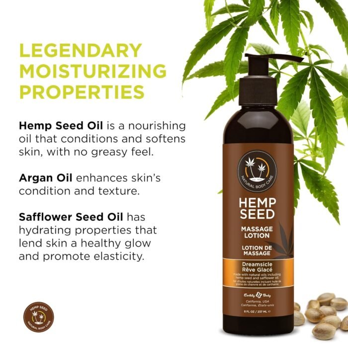 Hemp Seed Massage Lotion, Dreamsicle - 8 - Image 3