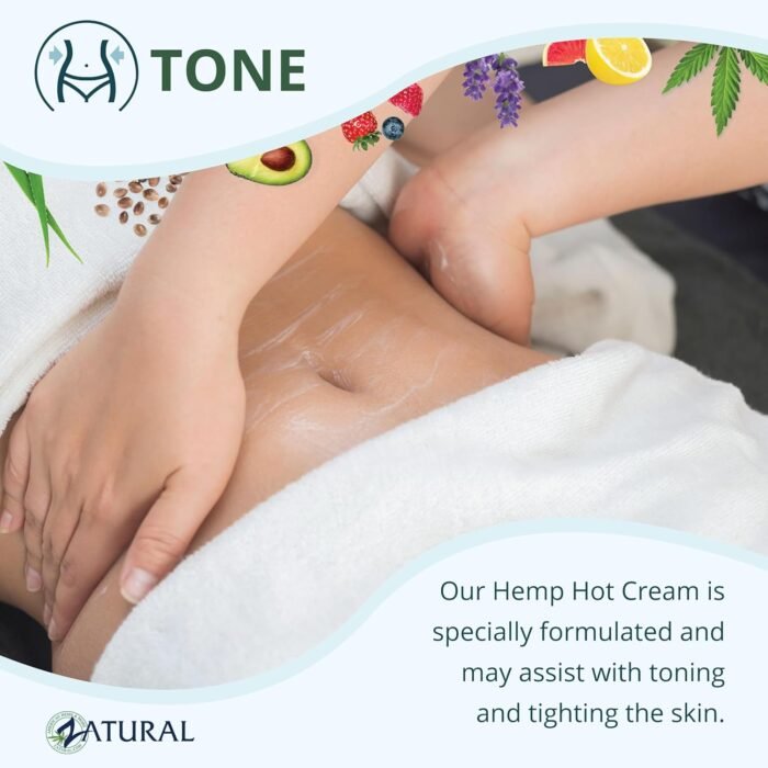 Zatural Hemp Hot Cream Massage Joints an - Image 3