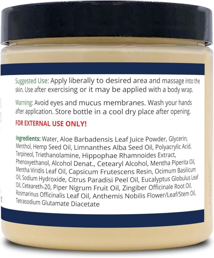 Zatural Hemp Hot Cream Massage Joints an - Image 8