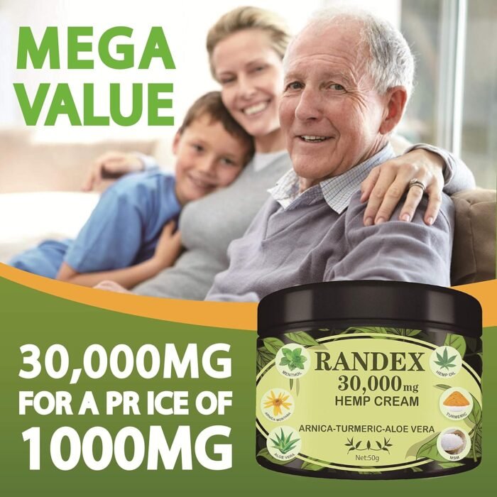 RANDEX 30000MG Organic Hemp Cream, Natur - Image 7