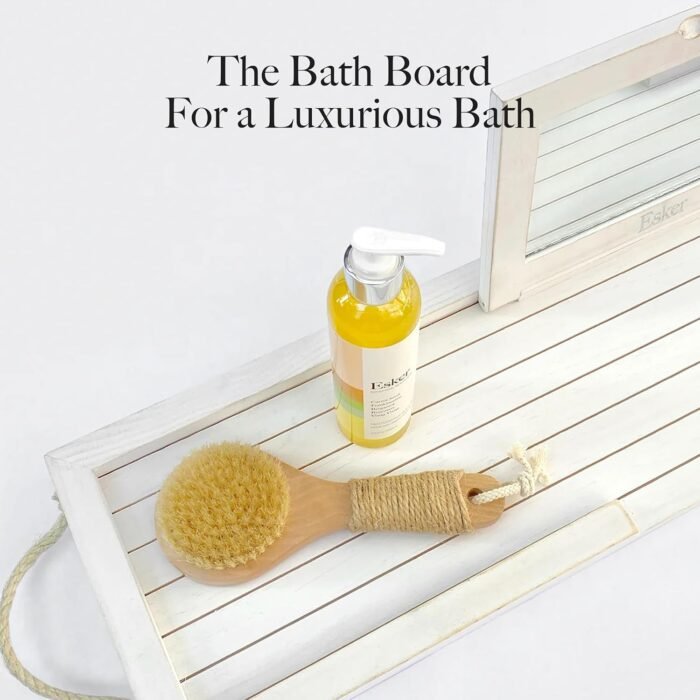 Esker Bathtub Tray, Premium Pine Wood Ba - Image 2