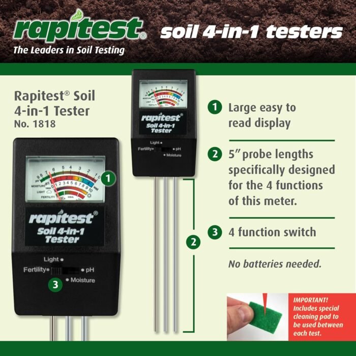 Luster Leaf 1818 Rapitest 4-in1 Soil pH/ - Image 5