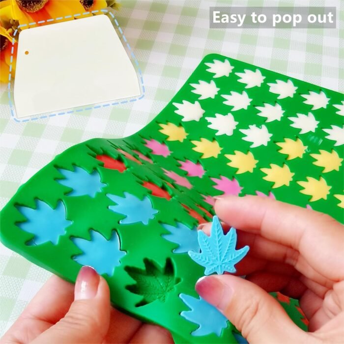 Mini Leaf Silicone Candy Molds for Choco - Image 2