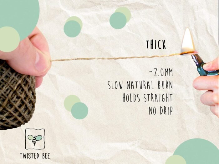 100% Organic Hemp Wick with Natural Bees - Image 4