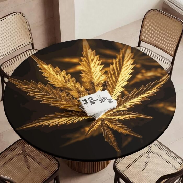 Round Fitted Tablecloth Waterproof Stain - Image 5