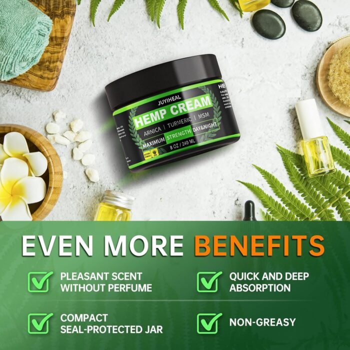 8 fl oz Natural Instant Hemp Cream - Max - Image 4
