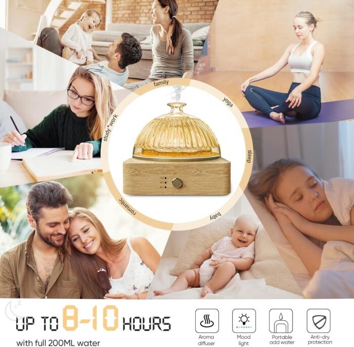Glass Dome Essential Oil Diffuser with G - Image 6