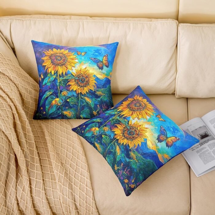 Homewish Oil Painting Style Sunflowers P - Image 2