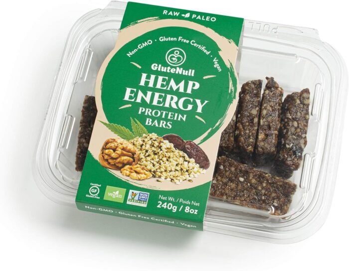 GluteNull Hemp Energy Bars - Raw, Organi - Image 2