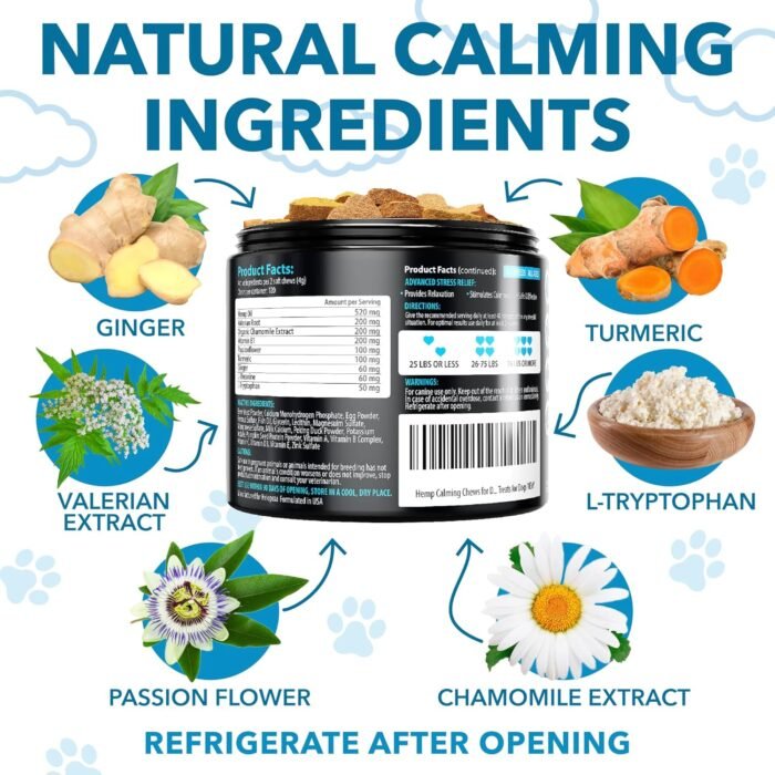 Hemp Calming Chews for Dogs with Anxiety - Image 3