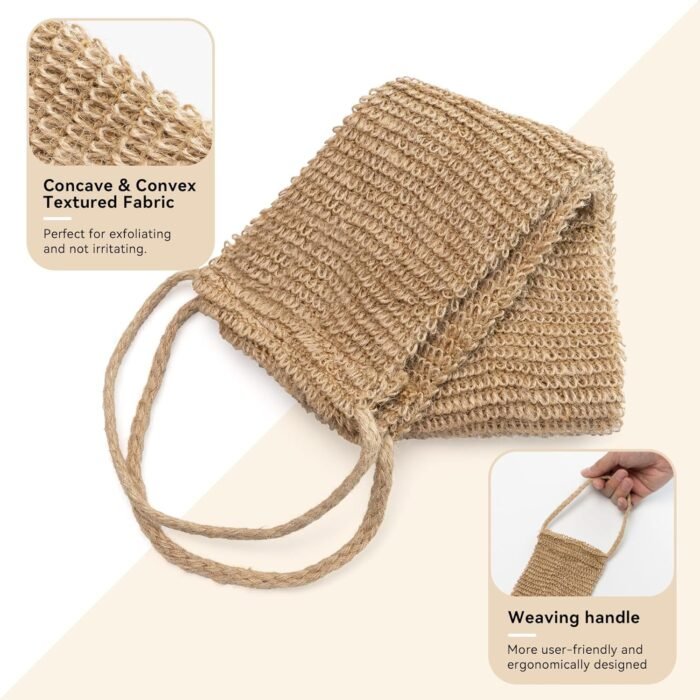 Exfoliating Hemp Back Scrubber with Hand - Image 4