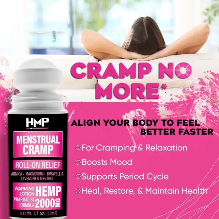 Menstrual Cramp Hemp ROLL-ON 2000MG w Ar - Image 6