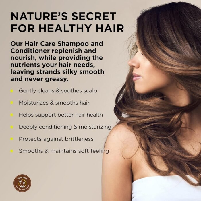 Hemp Seed Hair Care Shampoo + Conditione - Image 2