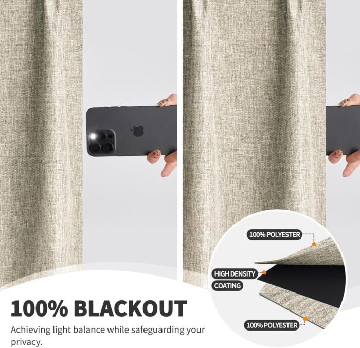 WdFour 42x45 Inch Pinch Pleated Blackout - Image 5