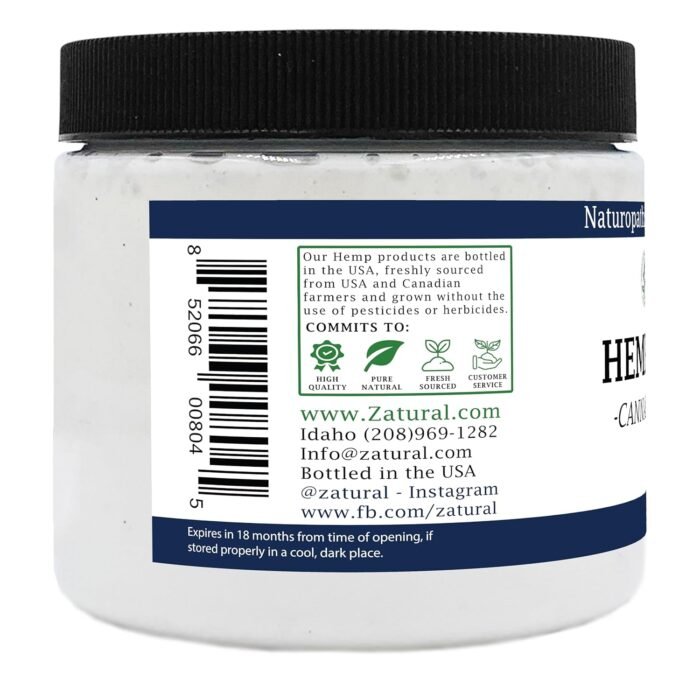 Zatural Hemp Lotion - Therapeutic Body L - Image 2