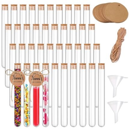 40pcs 20ml Plastic Test Tubes, Bath Salt