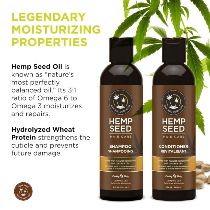 Hemp Seed Hair Care Shampoo + Conditione - Image 3
