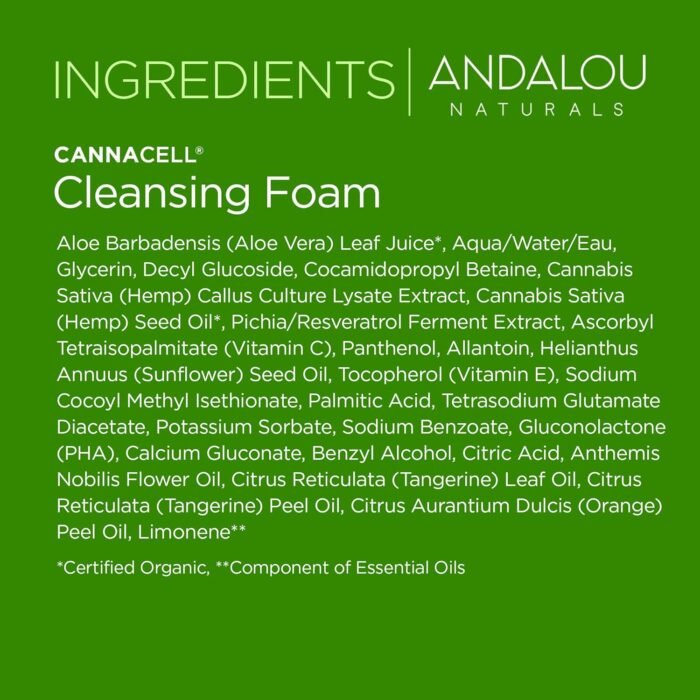Andalou Naturals CannaCell Cleansing Foa - Image 10