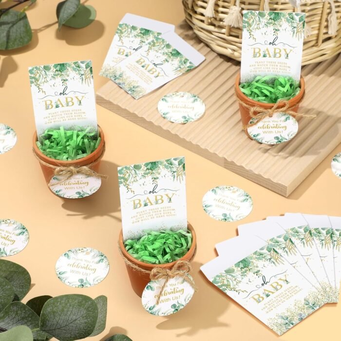 Ctosree 24 Sets Sage Green Baby Shower P - Image 5