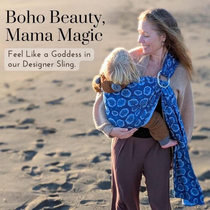 Organic Baby Ring Sling Carrier – Boho H - Image 2
