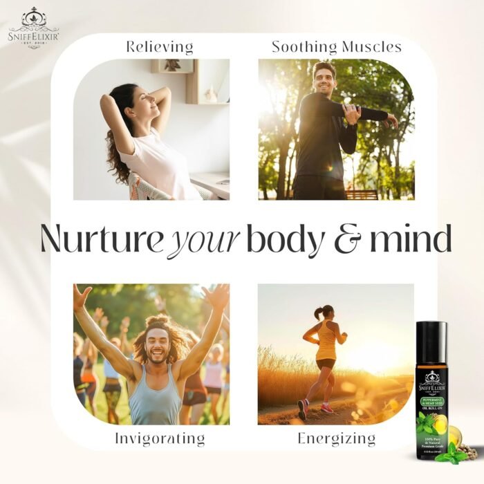 Peppermint Essential Oil Roll On with He - Image 4
