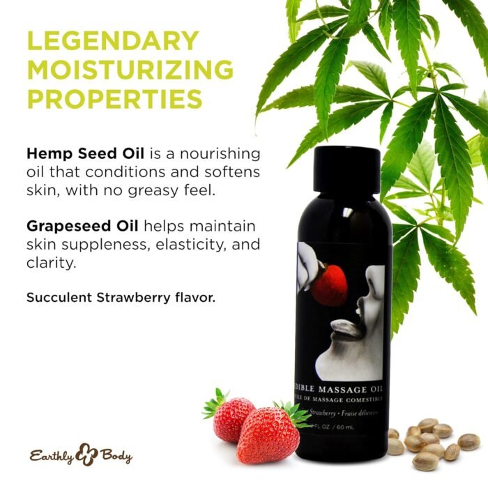 Earthly Body Edible Massage Oil - Hemp S - Image 2