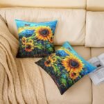 Yellow Sunflowers Throw Pillow Covers Co - Image 2