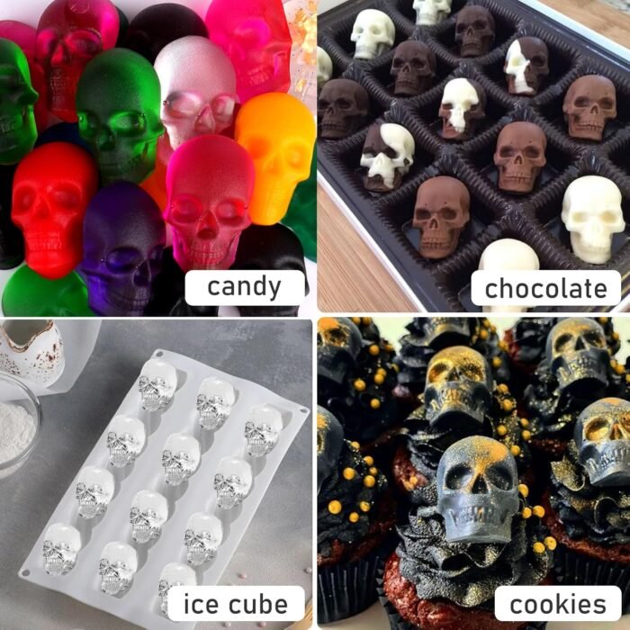 BUSOHA Skull Chocolate Silicone Molds - - Image 7