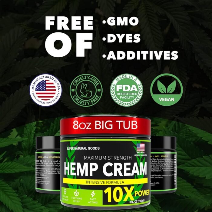 Hemp Cream Maximum Strength (16 oz) Hemp - Image 6