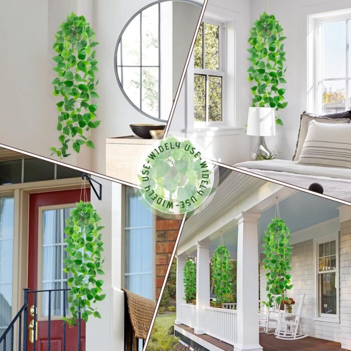 Fake Hanging Plant with Pot, Artificial - Image 7