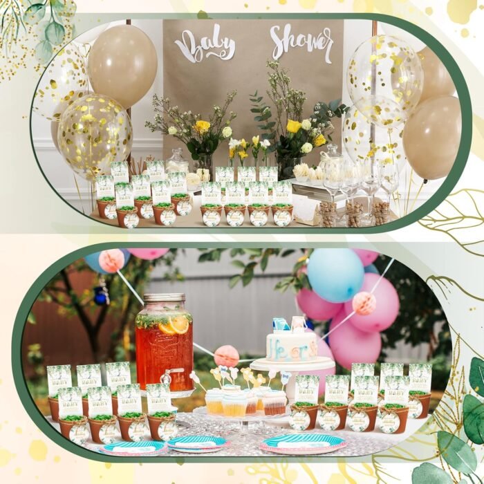 Ctosree 24 Sets Sage Green Baby Shower P - Image 7