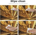 Golden Cannabis Tablecloth Round Fitted - Image 6