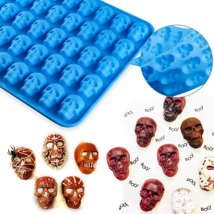 Sidosir 4Pcs Gummy Skull Chocolate Molds - Image 6
