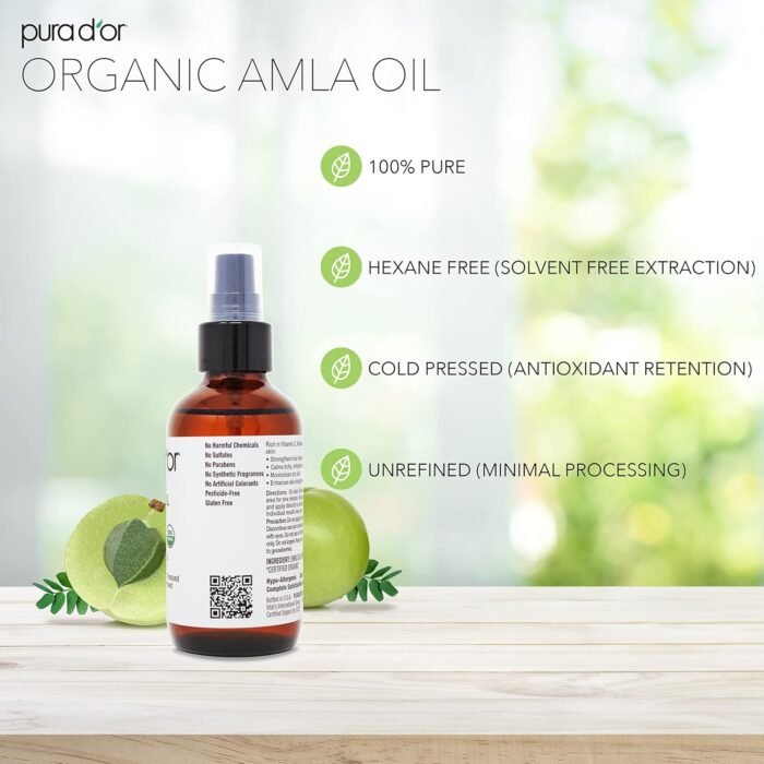 PURA D'OR Organic Amla Oil (4oz / 118mL) - Image 4