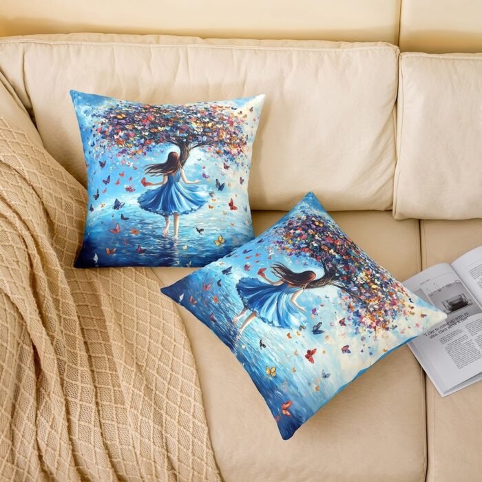 Homewish Butterfly Tree Throw Pillow Cov - Image 2