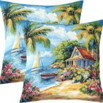 Summer Seaside Beach Pillow Covers 18"x1