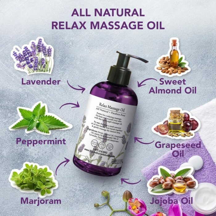 Relax Therapeutic Body Massage Oil - wit - Image 3