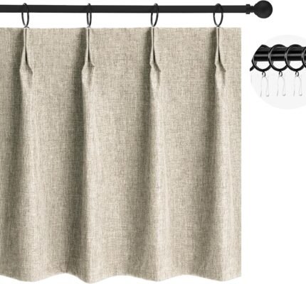 WdFour 42x45 Inch Pinch Pleated Blackout