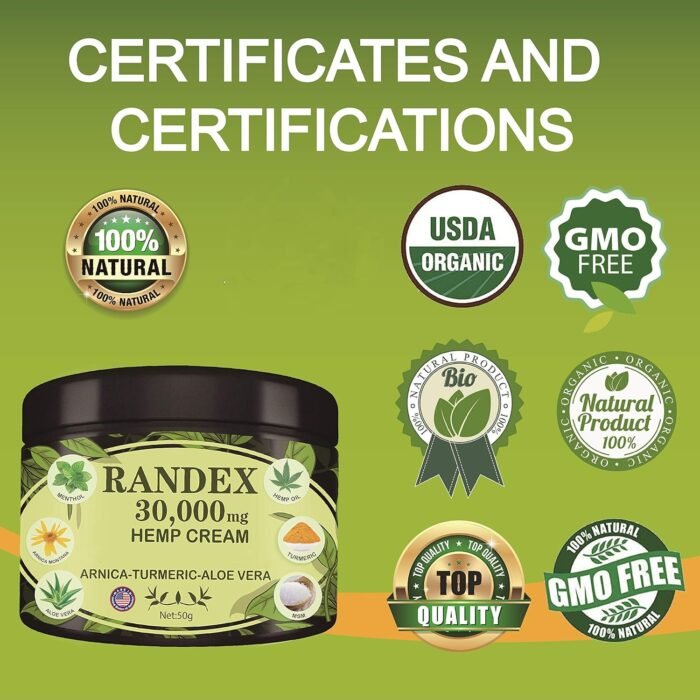 RANDEX 30000MG Organic Hemp Cream, Natur - Image 5